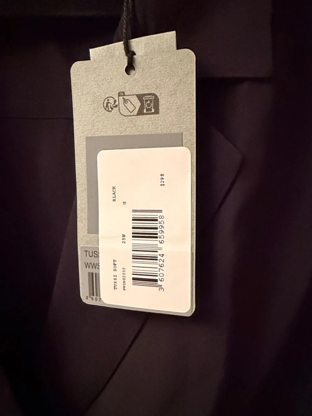 Zadig & Voltaire Black Double-Breasted Lightweight Blazer - Picture 2 of 6